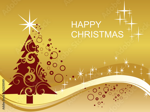 Goldene Weihnachtskarte
