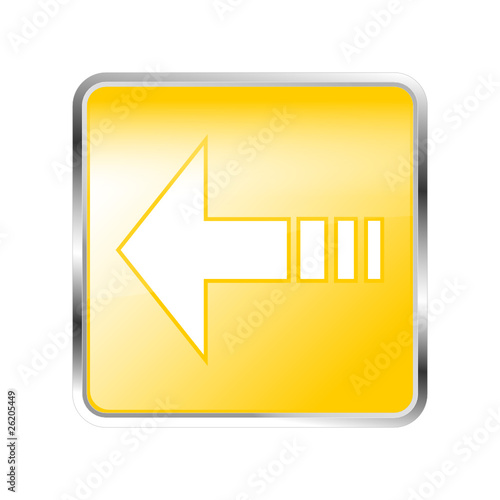 Button Pfeil links orange