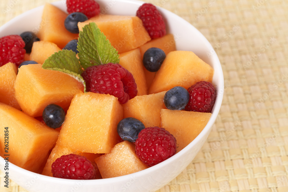 Bowl of summer fruit salad Bowl of summer fruit salad