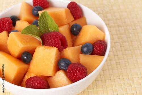 Bowl of summer fruit salad