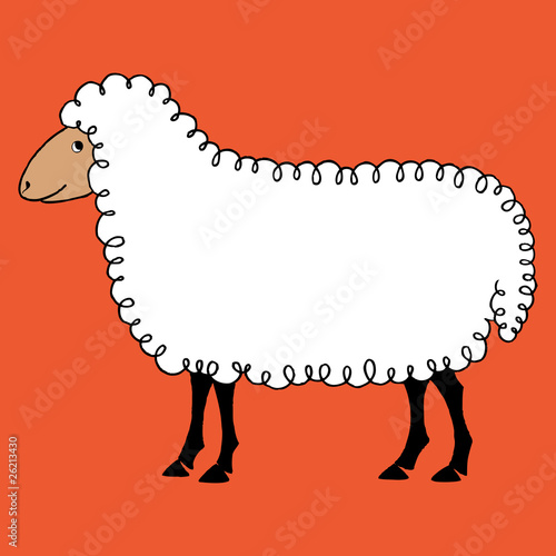 Sheep vector background hand draw cartoon
