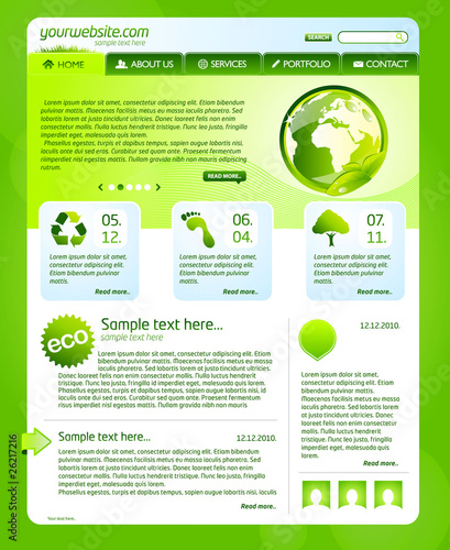 Green environment web design template