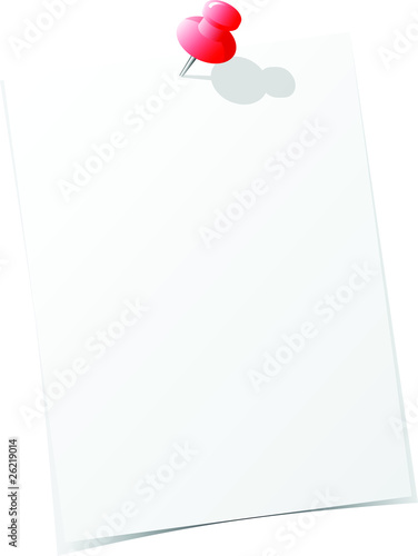note paper with pin