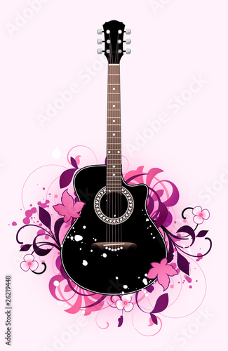 Abstract with acoustic guitar
