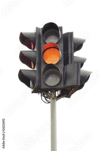 Warning signal that attracts attention, yellow