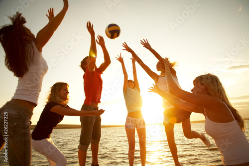 volleyball on the beach