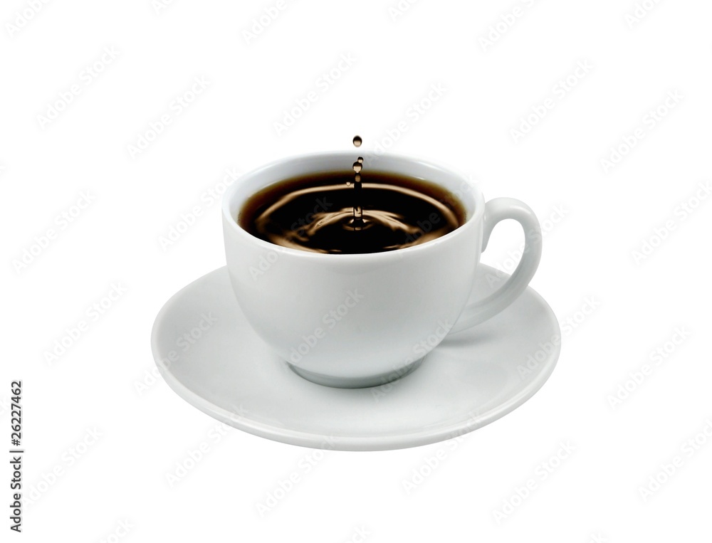 Obraz premium Coffee cup on white background