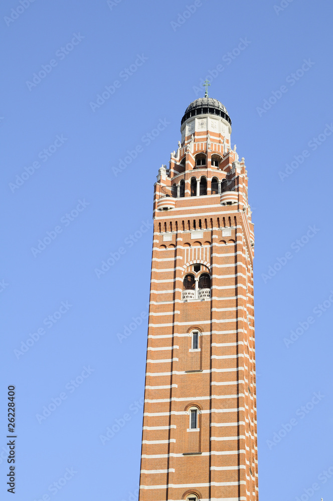 vertical church tower