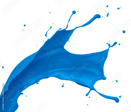 Tableau sur toile blue paint splash