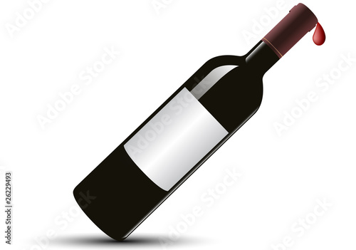 goutte de vin qui coule de la bouteille