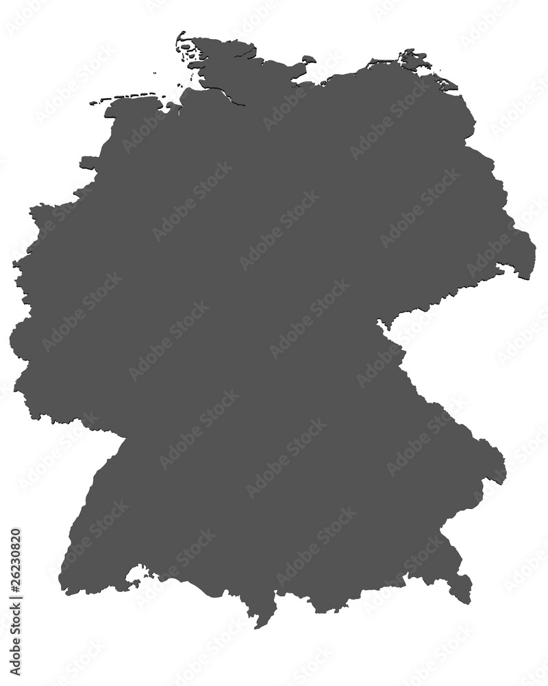 Karte von Deutschland - freigestellt Karte von Deutschland - freigestellt