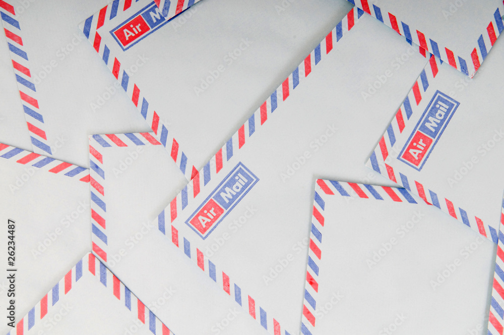 Mail concept with many envelopes on the table Mail concept with many envelopes on the table