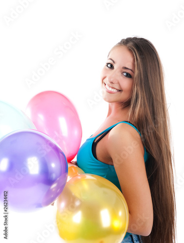 young women with the balloons