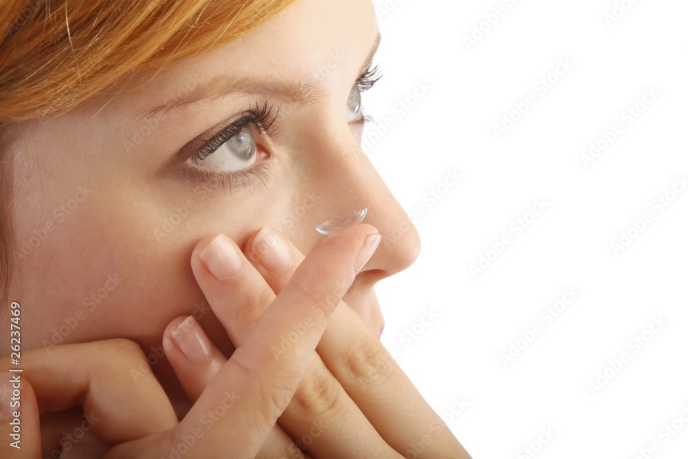 Fototapeta premium contact lense (white background)