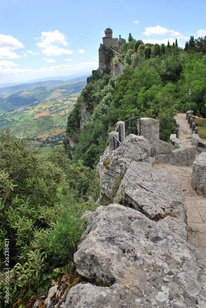 Guaita castle in San Marino republic, Italy