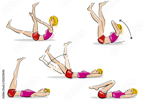 woman doing abdominal exercises