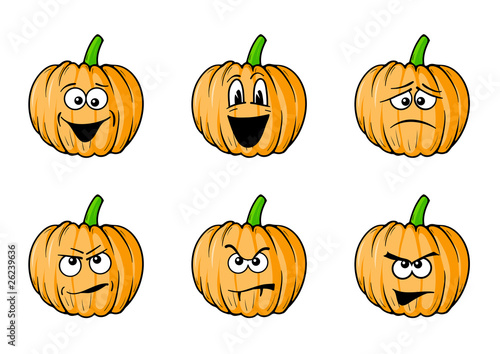 faces pumpkins