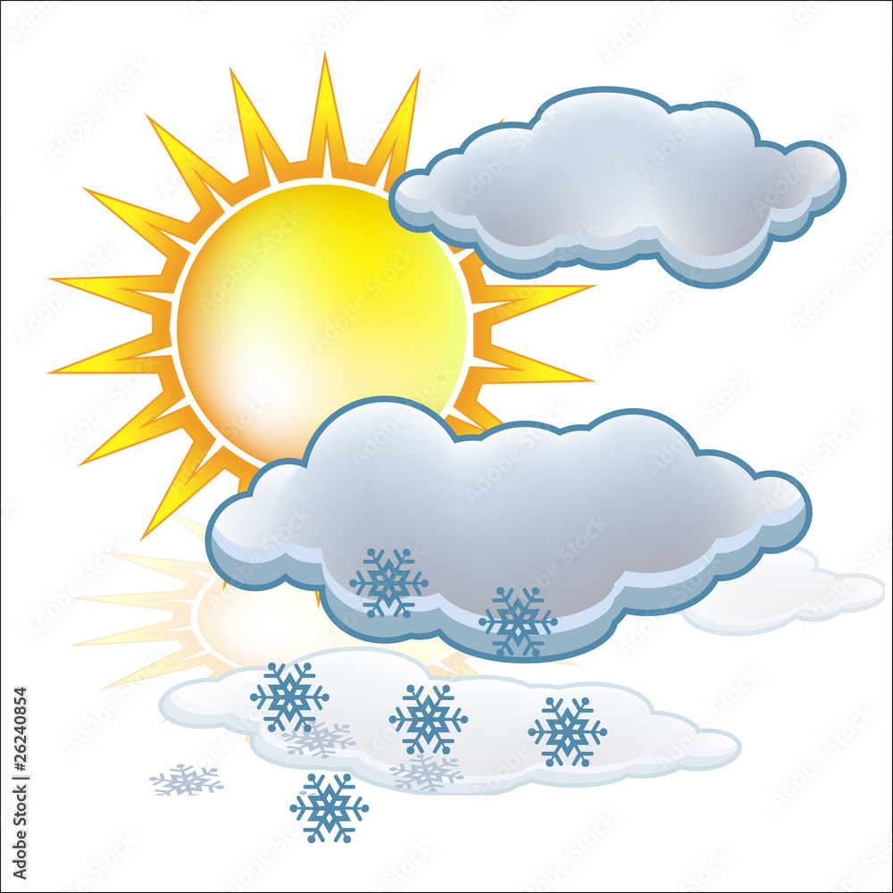 Sun snow icon vector Sun snow icon vector