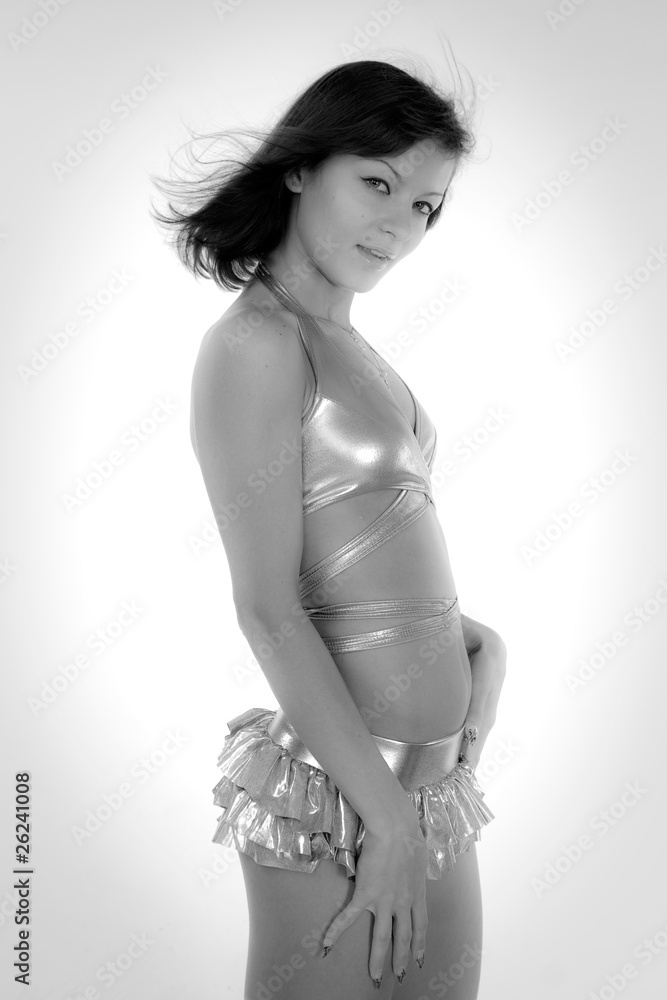 Naklejka premium Sexy go-go girl portrait