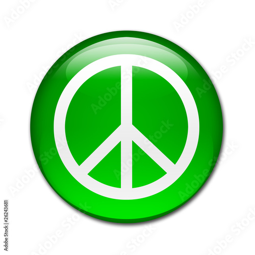 Boton brillante simbolo paz