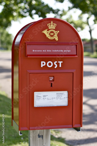 Danish red mailbox