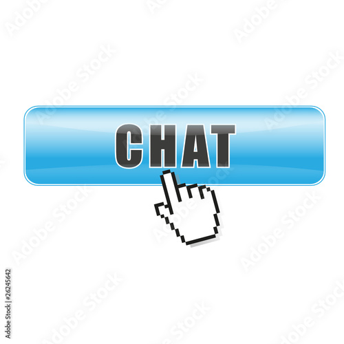 Button Chat blau