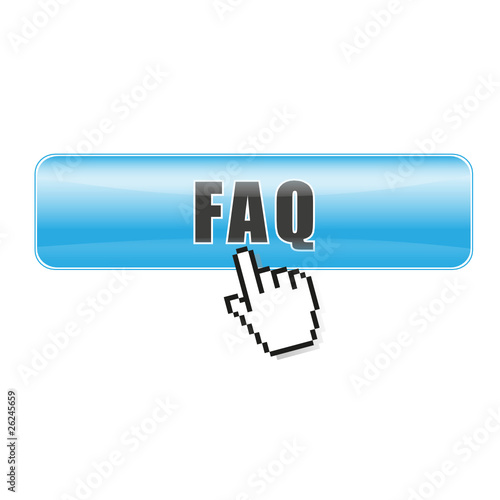 Button FAQ blau