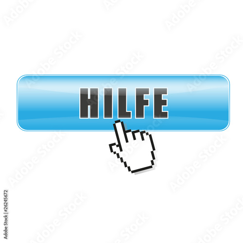 Button Hilfe blau
