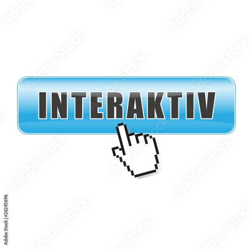 Button INTERAKTIV blau