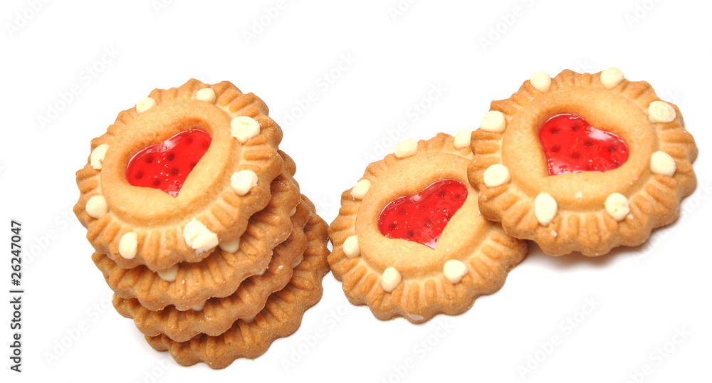 biscuit with heart shaped center biscuit with heart shaped center