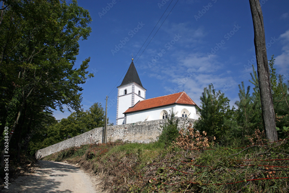 Beautiful small rural church in Croatia