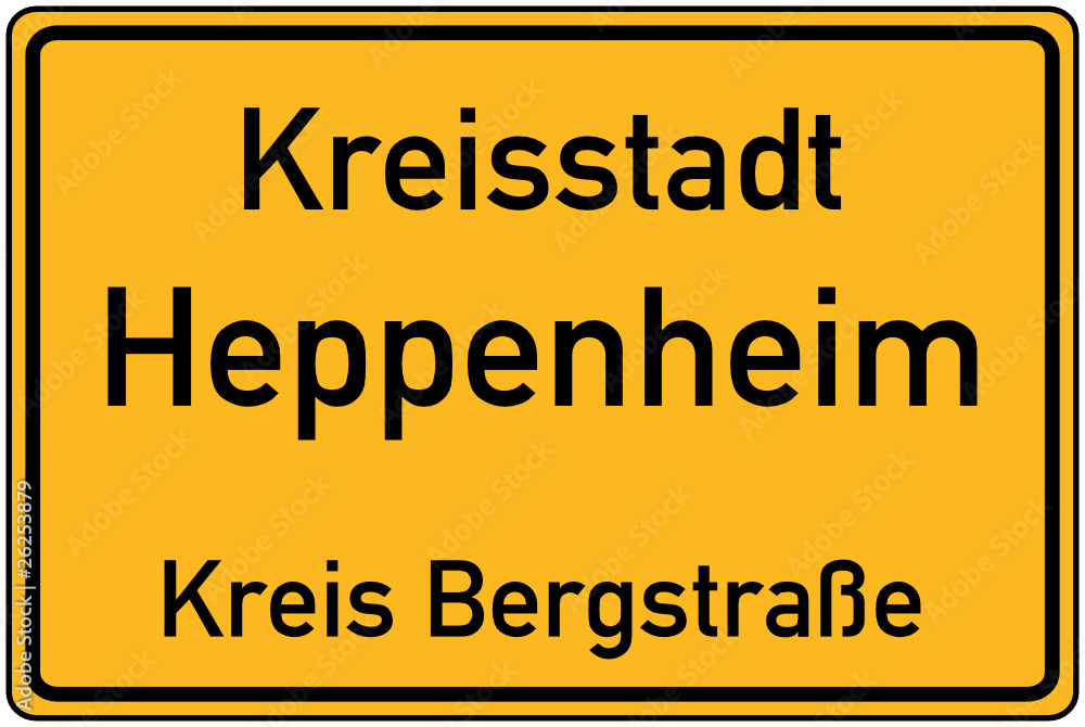 Fototapeta premium Ortstafel Heppenheim
