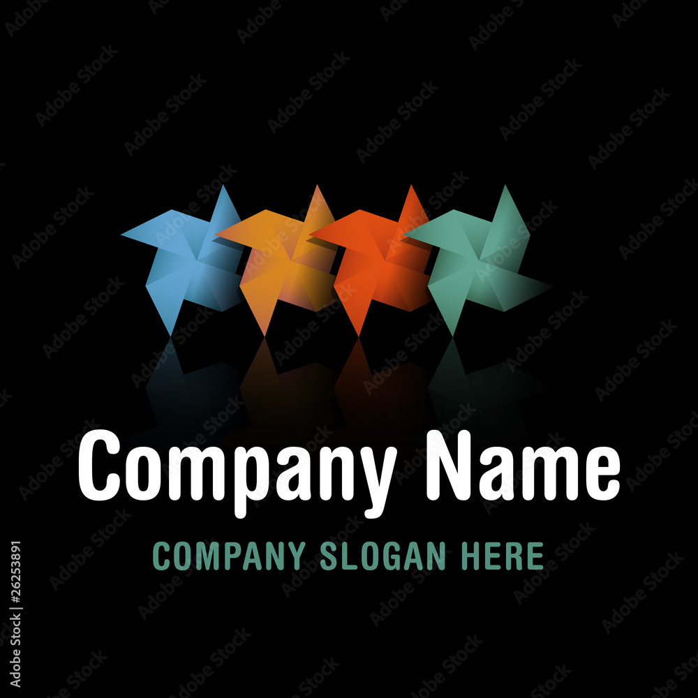 Obraz premium Pinwheel Origami Logo