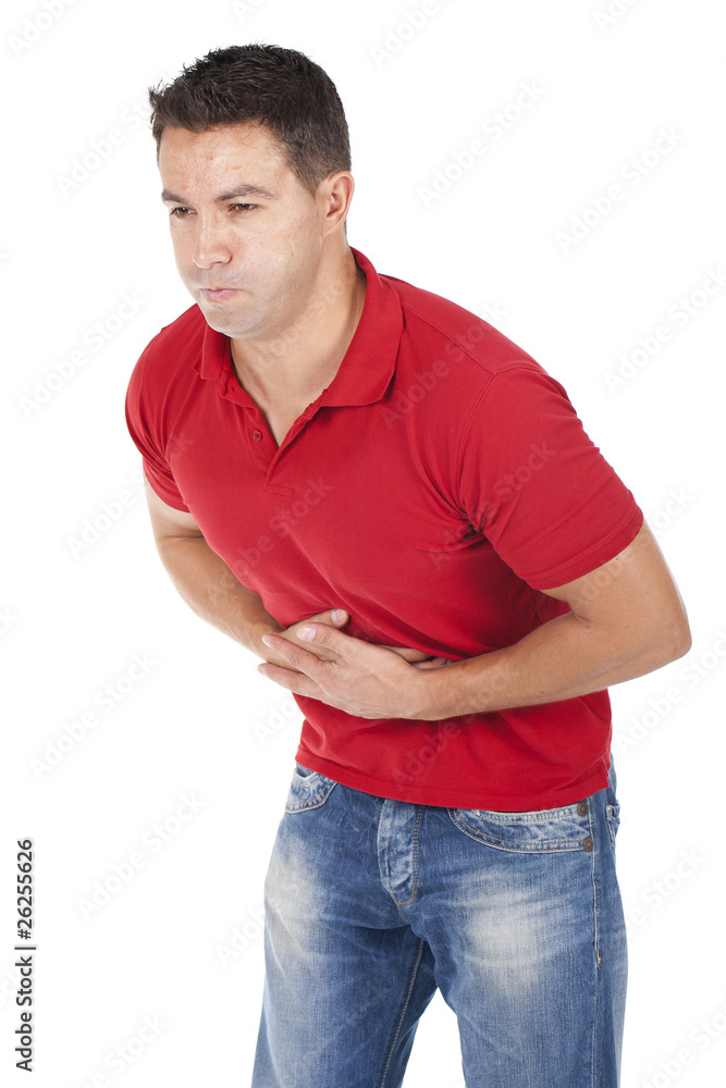 man suffering from abdominal pain man suffering from abdominal pain