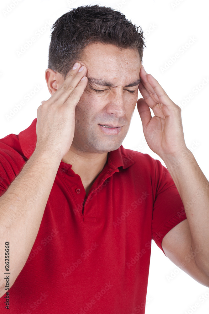 man with a headache