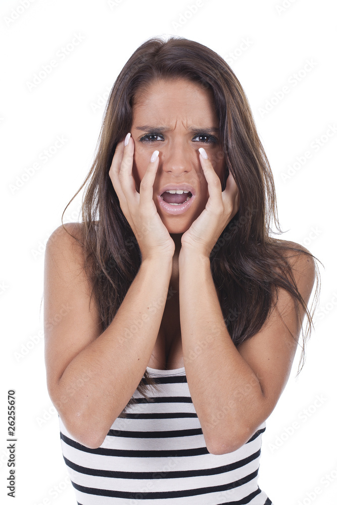 girl upset and yelling