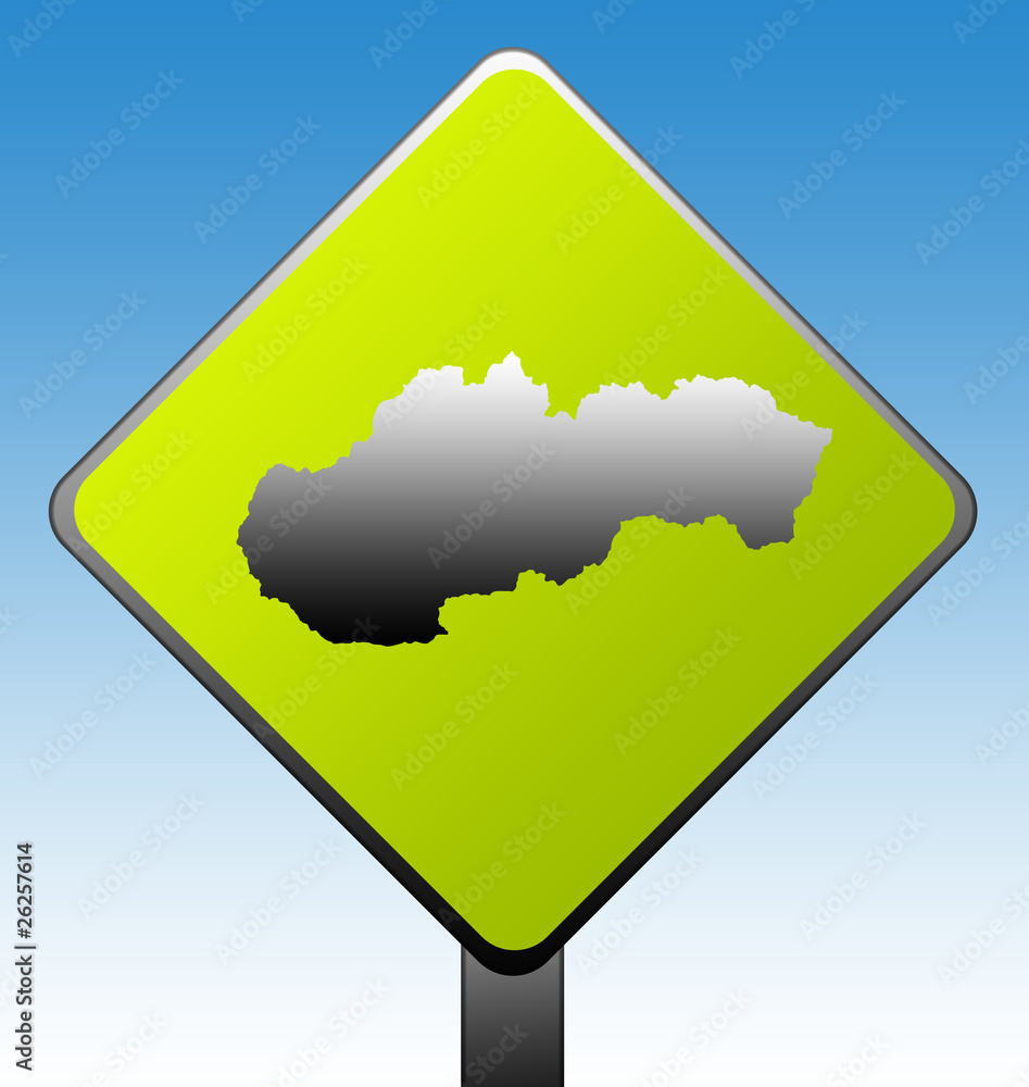 Obraz premium Slovakia road sign