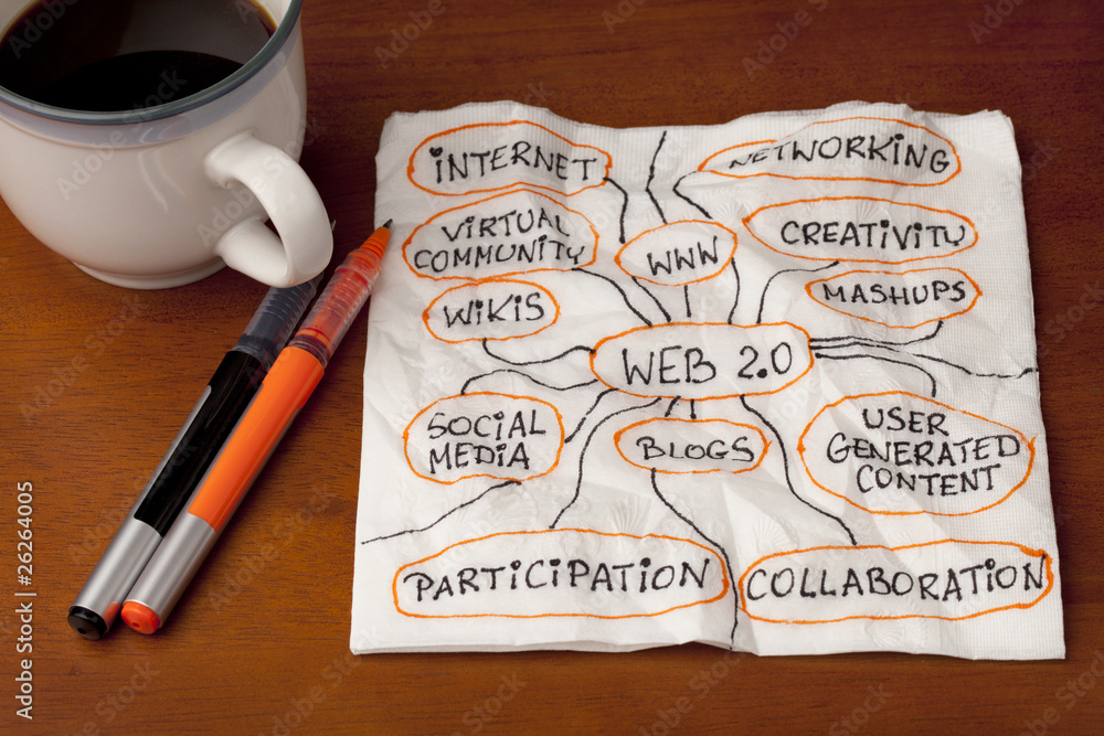 modern internet concept - web 2.0 modern internet concept - web 2.0
