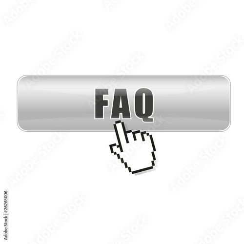 Button FAQ silber