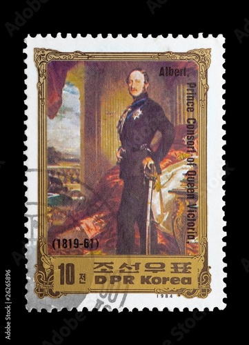 North Korean mail stamp featuring Albert the Prince Consort