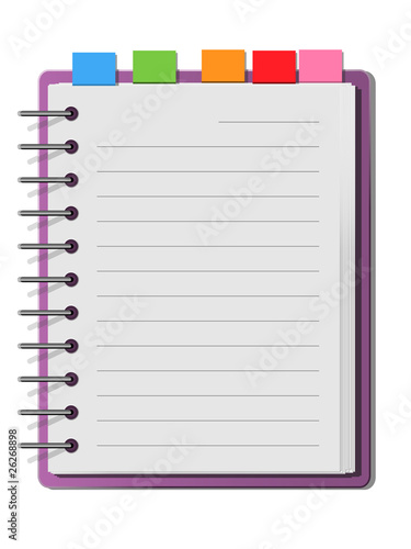 purple cover notebook