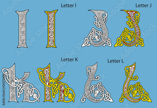Ancient Celtic alphabet (26 letters)