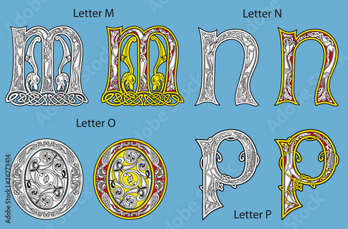Ancient Celtic alphabet (26 letters)