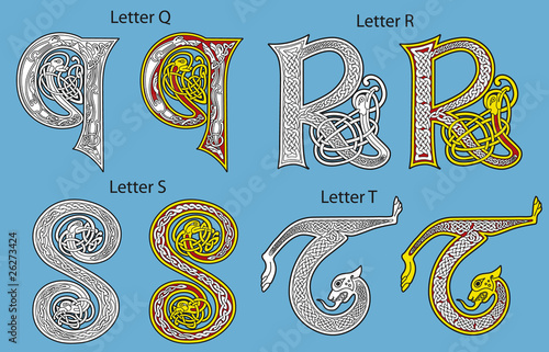 Ancient Celtic alphabet (26 letters)