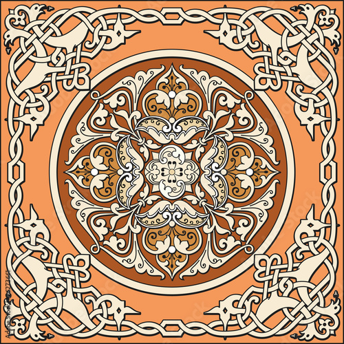 Ancient old russian vector pattern