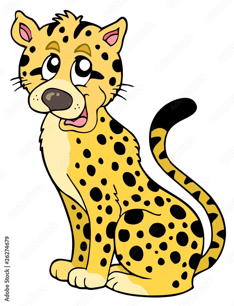 Naklejka Cartoon cheetah