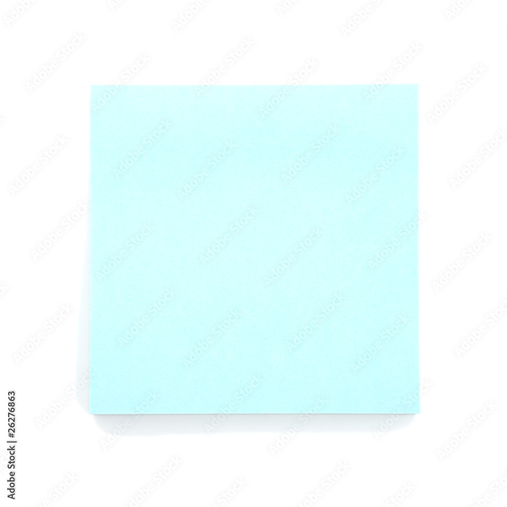 Blue sticky note Blue sticky note