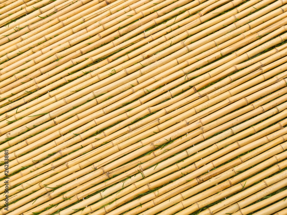 Fototapeta premium Bamboo Mat Angled Sticks