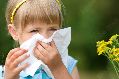 girl with allergy