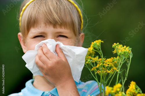 girl with allergy photo